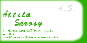 attila sarosy business card